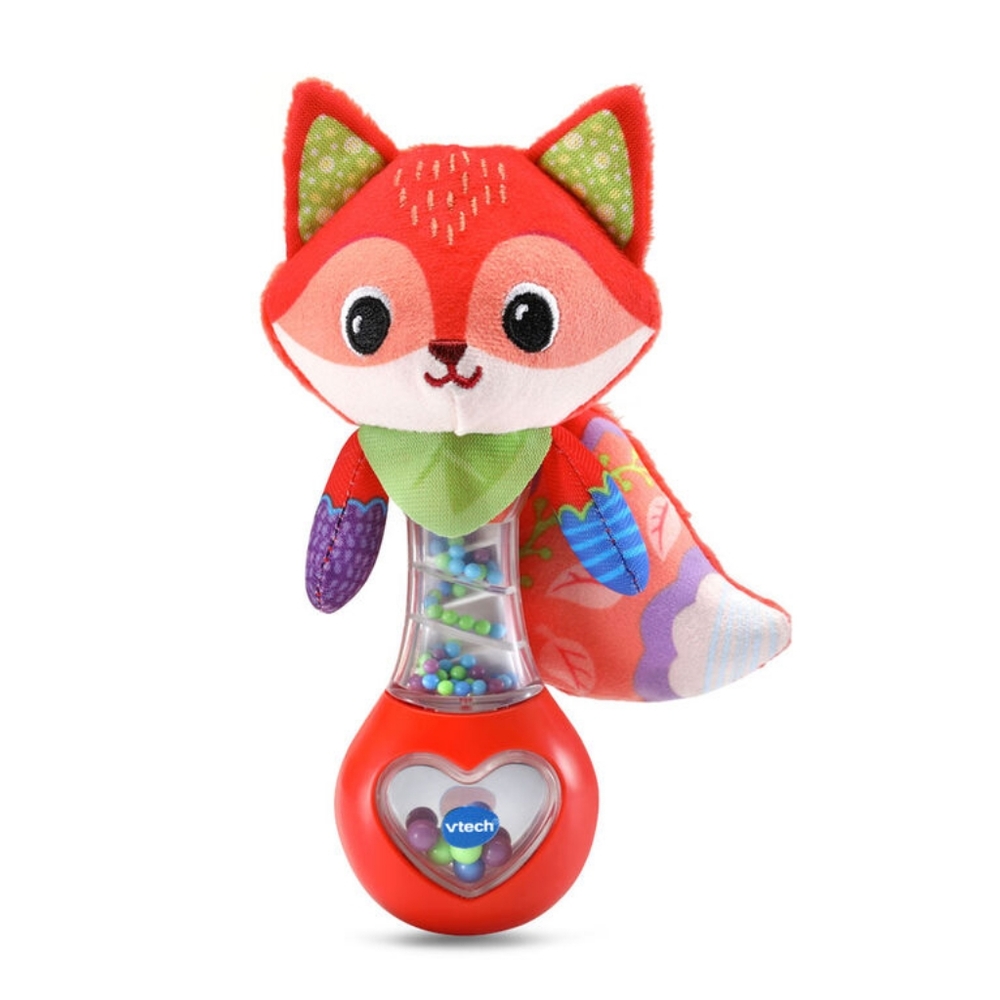 β»οΈ 5/25$ β»οΈ Red and Green Stuffed Fox Toy with Rattle